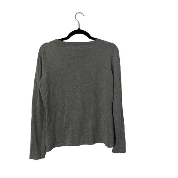 Karen Scott Cardigan Embroidered Size Small Women's Grey Sweater Size Small - Picture 2 of 6